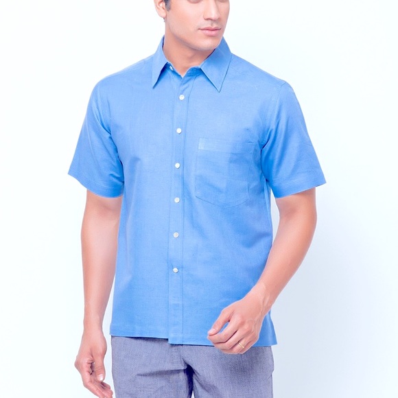 Blue colour cotton shirt new without tag in Size 40 - Picture 4 of 4